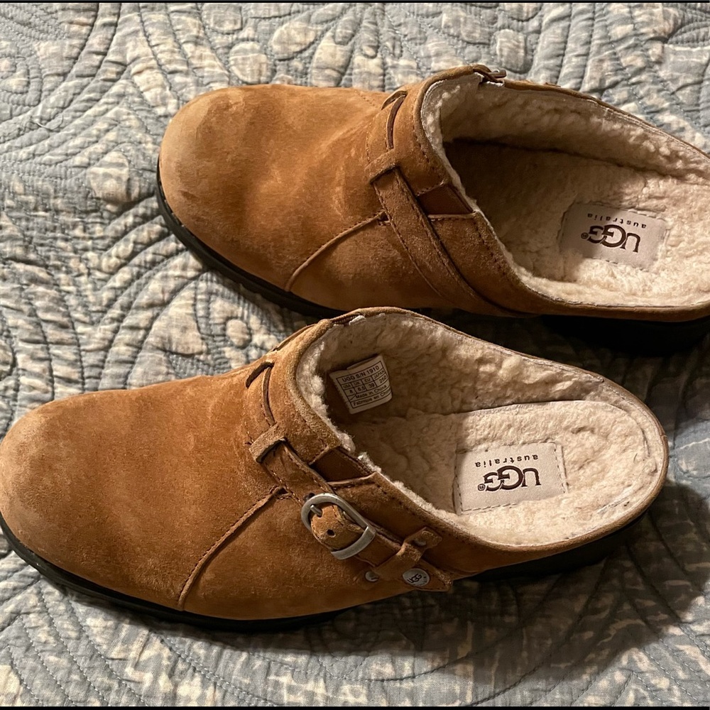 Ugg tan mules clogs 8